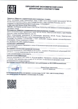 Сертификат на блузки, блузоны женские